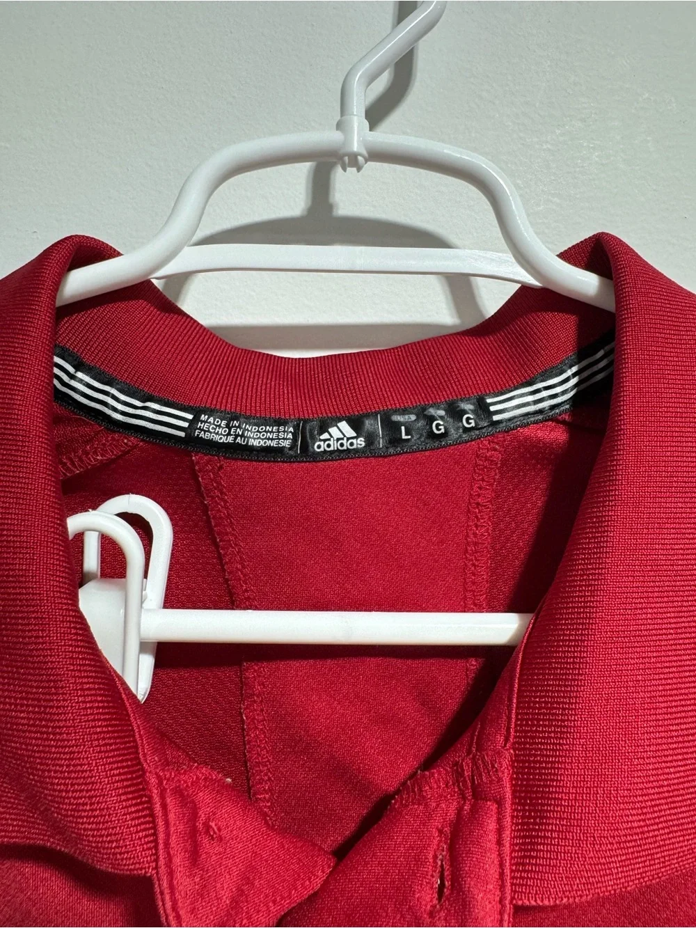 Indiana University Men's Red Polo Shirt by Adidas Size L